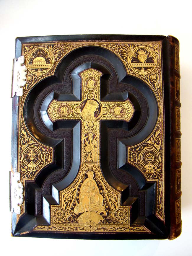 A suberb large HOLY BIBLE by Rev. George Leo Haydock publ. by Richard Nagle in Boston in 1880 — image 2